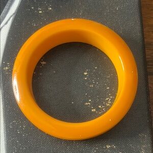 Vintage Vibrant Orange Bangle Bracelet #1016